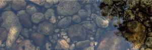 Piedras bajo el río